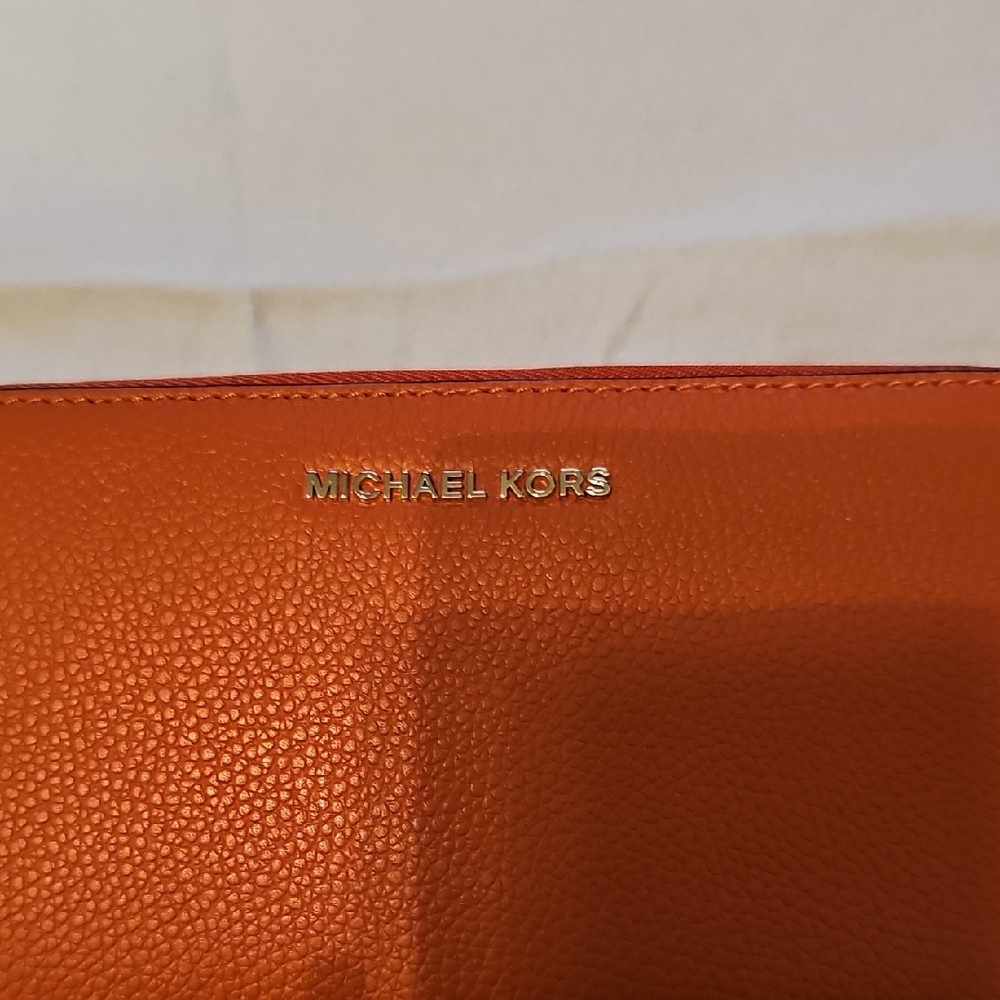 Michael Kors Orange Leather Wallet